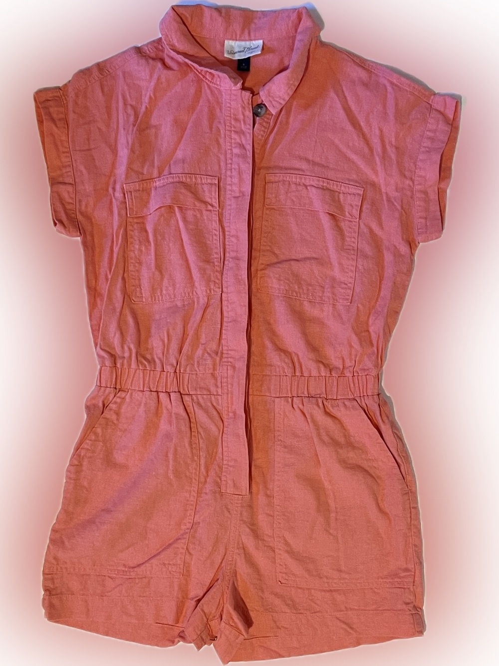 Target Universal Thread Coral Pink Romper Jumpsuit size 6 - Picture 3 of 6